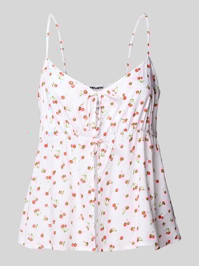 Review Top mit Schnürrung Weiss 2