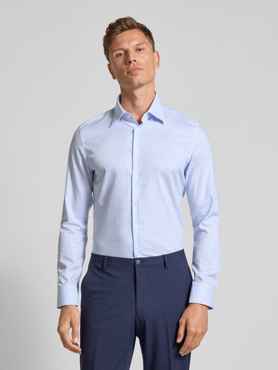 SEIDENSTICKER Slim Fit Business-Hemd mit Knopfleiste Bleu 4