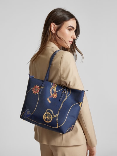 Lauren Ralph Lauren Handtas met labelapplicatie, model 'KEATON' Marineblauw - 1