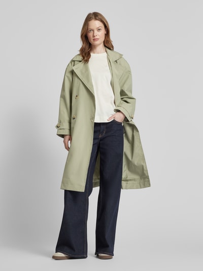 B.Young Trenchcoat mit Bindegürtel Modell 'Calea' Gruen 1