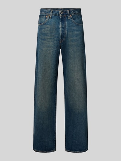 Produktfoto, blaue Wide & Loose Fit Jeans aus reiner Baumwolle Modell '501®' von Levi's®, dezente Waschung, Herrenjeans