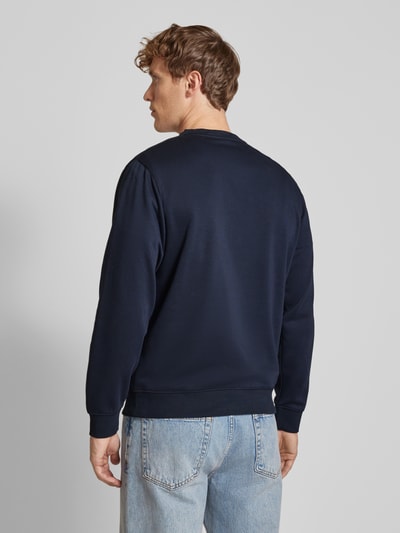 Lerros Sweatshirt mit Label-Stitching Dunkelblau 5