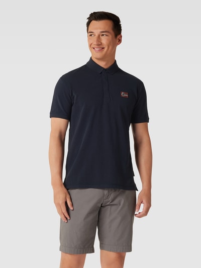 Napapijri Poloshirt mit Logo-Patch Modell 'Ebea' Marine 4