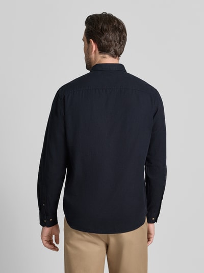 SELECTED HOMME Regular fit vrijetijdsoverhemd van puur biologisch katoen, model 'REGNOAH' Marineblauw - 5