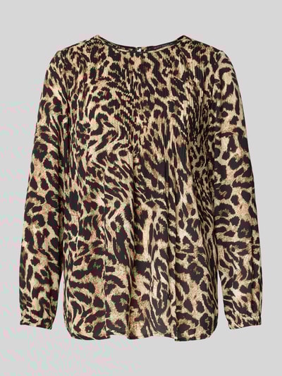 Betty Barclay Regular Fit Bluse mit Plisseefalten und Knopfverschluss Black 2