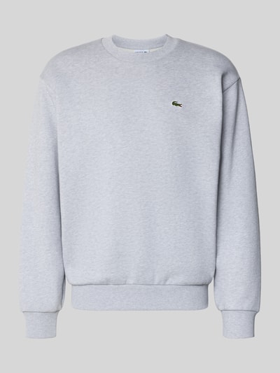 Produktfoto, Regular Fit Sweatshirt aus Baumwoll-Mix von Lacoste in Hellgrau mit feiner Textur und dezentem Logo auf der Brust.