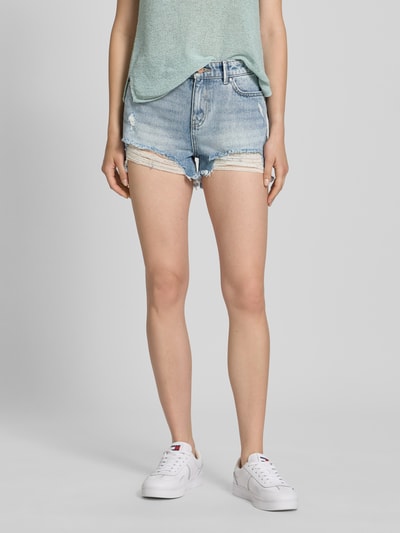 Only Regular Fit Jeansshorts aus reiner Baumwolle Modell 'PACY' Hellblau 4