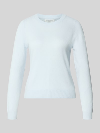 Produktfoto, Slim Fit Strickpullover aus reinem Kaschmir von Christian Berg Woman, lichtblauw, getailleerde pasvorm, elastische boorden, dames strickpullover, kasjmier, slim fit, ruglengte 54 cm, mouwlengte 65 cm