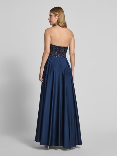 Laona Abendkleid mit Pailletten und Perlen Dunkelblau 5