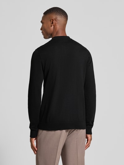 SELECTED HOMME Regular fit gebreide pullover van puur katoen, model 'BERG' Zwart - 5