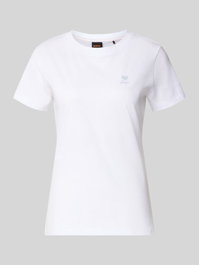 BOSS Orange t-shirt o kroju regular fit z czystej bawełny model 'C_ESOGO_3' Biały 2