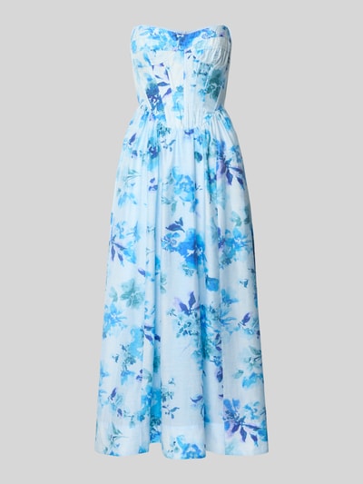 Bardot Cocktailkleid aus Lyocell-Mix im Allover-Look Blau 2