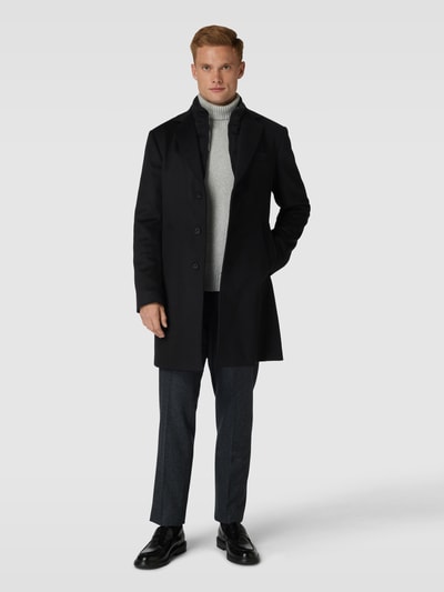 JOOP! Collection Płaszcz z listwą guzikową model ‘Morris’ Czarny 1