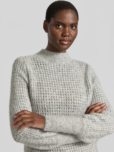 Lanius Regular Fit Pullover aus Alpaka-Mix und Woll-Anteil Hellgrau 3