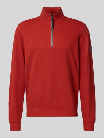 Lerros Sweatshirt met opstaande kraag, model 'SELANIK' Rood - 2