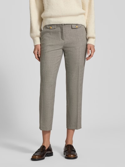 Cambio Stoffen broek met viscose en persplooien, model 'KRYSTAL' Grafiet - 4