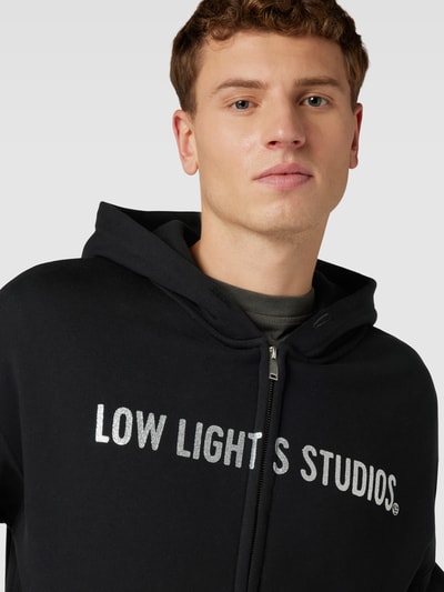 Low Lights Studios Bluza rozpinana z nadrukiem z logo Czarny 3