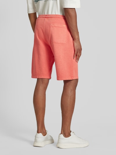 s.Oliver RED LABEL Regular fit bermuda in gemêleerde look Koraal - 5