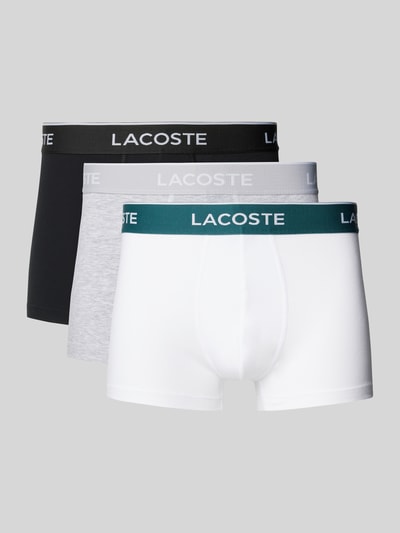 Lacoste Trunks aus Viskose mit Label-Bund im 3er-Pack Weiss 1