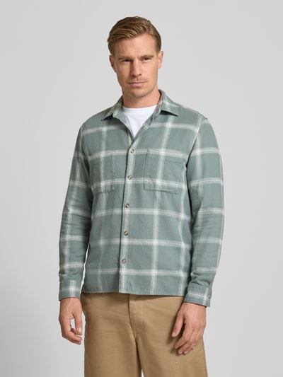 Marc O'Polo Regular Fit Freizeithemd aus reiner Bio-Baumwolle Eisblau 4