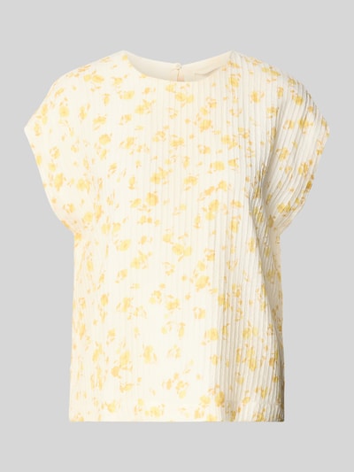 MSCH Copenhagen Regular Fit Blusentop mit Strukturmuster Modell 'Falisha' GELB 2