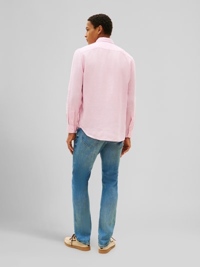 Tommy Hilfiger Regular Fit Freizeithemd aus reinem Leinen Rosa 5