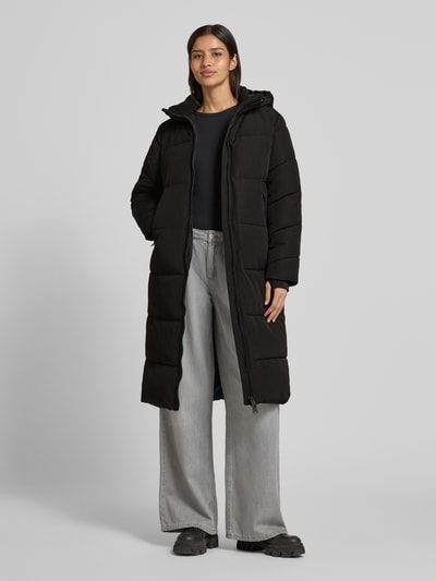 WITHBLACK Steppmantel mit Kapuze Black 1