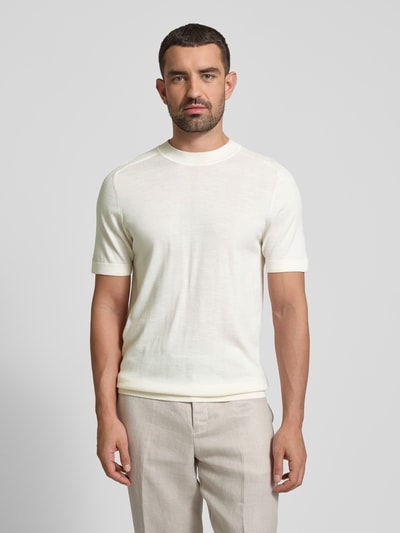 SELECTED HOMME T-Shirt aus reiner Wolle Offwhite 4