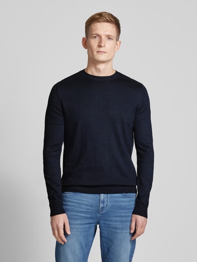 JOOP! Collection Strickpullover mit Rundhalsausschnitt Modell 'Sergor' Marine 4