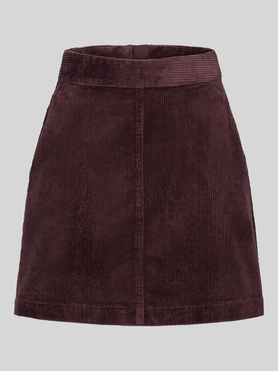 Marc O'Polo DENIM A-Linie Mini-Rock aus Baumwoll-Mix Dunkelbraun 2