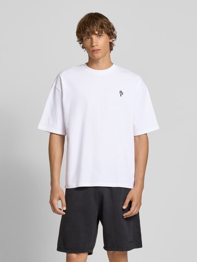 REVIEW Relaxed fit T-shirt met ronde hals Wit - 4