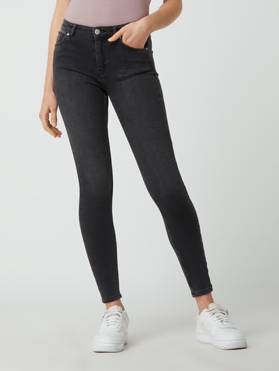 Review Jeansy o kroju skinny fit w odcieniu Dark washed Czarny 4