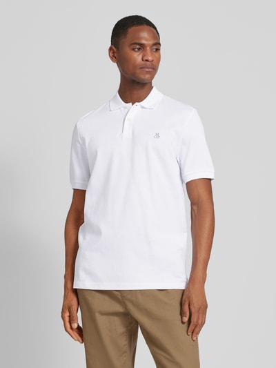 Marc O'Polo Regular fit poloshirt met labelstitching Wit - 4