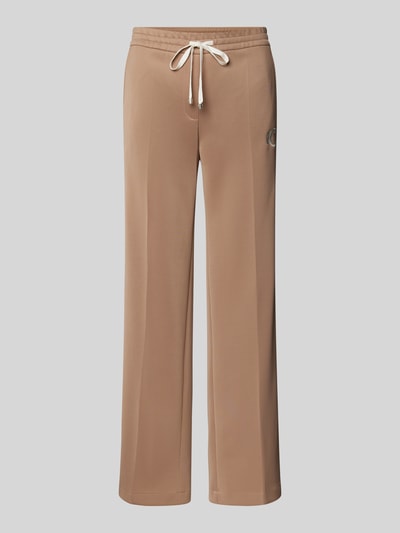 Cambio Loose fit broek met bandplooien, model 'AVRIL' Camel - 2