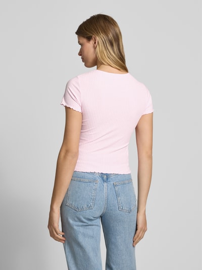 Only Regular Fit T-Shirt mit Viskose-Anteil Rosa 5