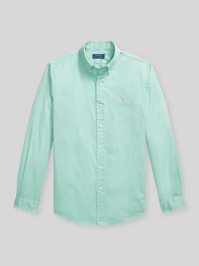 Produktfoto, Regular Fit Freizeithemd aus reiner Baumwolle von Polo Ralph Lauren, Optik: Unifarben, Button-Down-Kragen, Langarm, Twill-Struktur