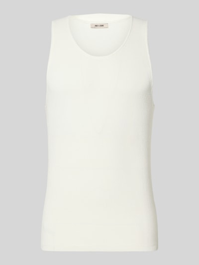 Produktfoto, Regular Fit Tank Top aus Viskose-Mix Modell 'CHRIS' von Only & Sons, Optik: Unifarben, Feinstrick, breite Träger, Rundhals