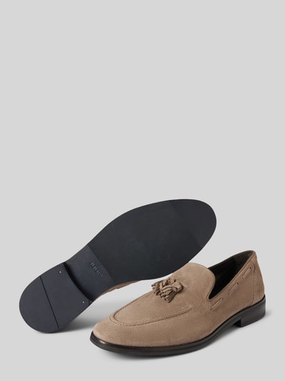 JOOP! SHOES Loafers aus Leder mit Label-Detail Beige 4