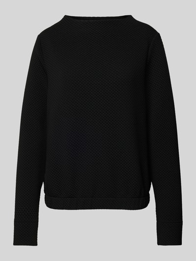 OPUS Sweatshirt mit Viskose-Anteil und Stehkragen Modell 'Gasdina' Black 2