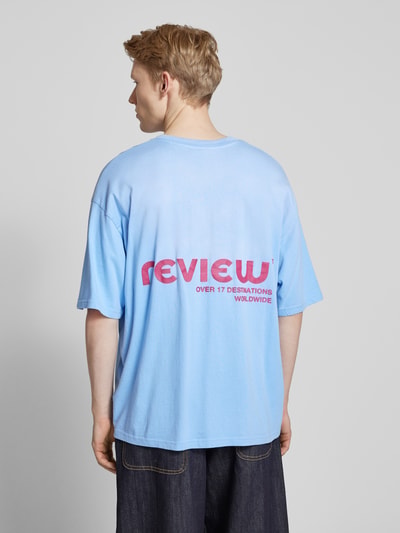 REVIEW T-shirt z nadrukiem z logo Jasnoniebieski 5