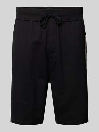 BOSS Regular Fit Sweatshorts mit Label-Print Black 2