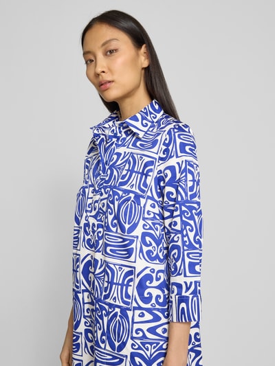 Christian Berg Woman Knielanges Kleid mit 3/4-Ärmel Royal 3