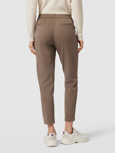 Object Slim fit stoffen broek met steekzakken, model 'Lisa' Taupe - 5