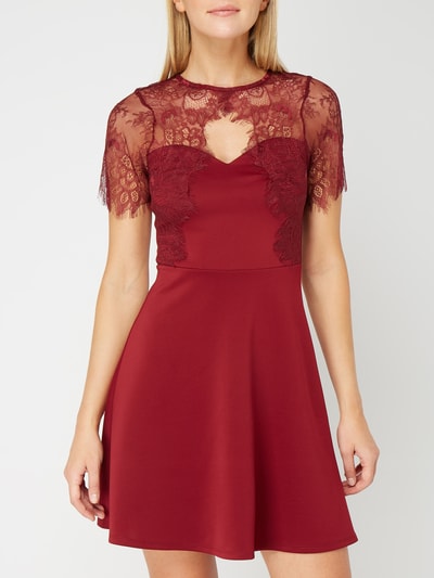 DOROTHY PERKINS Cocktailkleid mit floraler Spitze  Aubergine 4