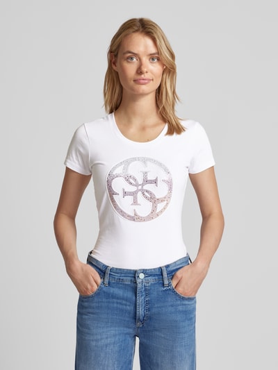 Daydream T-Shirt mit Strasssteinbesatz Weiss 4