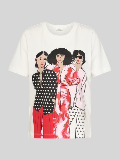 s.Oliver RED LABEL Regular fit T-shirt van puur katoen Wit - 2