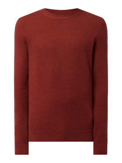 Tom Tailor Strickpullover aus Baumwolle Rostrot Melange 2