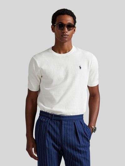 Polo Ralph Lauren Slim Fit T-Shirt aus reiner Baumwolle Weiss 4