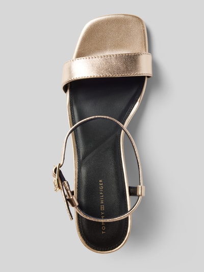 Tommy Hilfiger Ledersandalette in metallic Gold 3