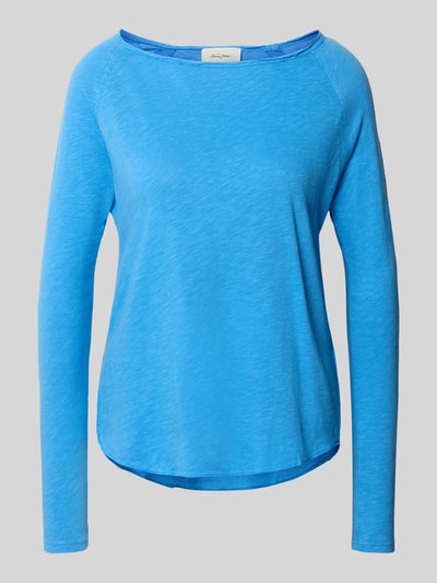 American Vintage Shirt met lange mouwen en boothals, model 'SONOMA' Bleu - 2